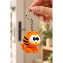 Maygiy Turuncu Kedi Anahtarlık 3D Figürlü Sevimli Kedi Çanta ve Anahtar Süsü