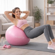Mythriva Tr 65 cm Pilates Topu, Pembe, Pompa Dahil