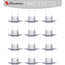 Mythriva Tr Timeless Çay Bardağı ve Çay Tabağı Seti 12 Kişilik 24 Parça