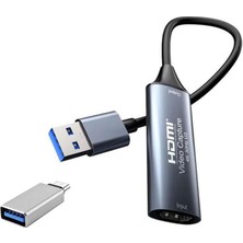 Mythriva Tr Hdmı To USB 3.0 -Type C Capture Kart 4K Hd Video Yakalama Kartı 4K 1080P