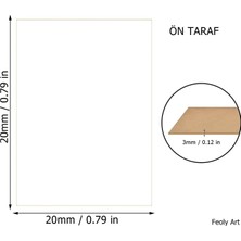 Mythriva Tr 3 mm 20X20 Mdf Plaka (5 Adet) - Hobi, Maket, Ahşap El Sanatları Için Uygun (5`li Paket)