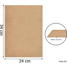 Mythriva Tr 3 mm 34X24 Mdf Plaka (3 Adet) - Hobi, Maket, Ahşap El Sanatları Için Uygun (3`lü Paket)
