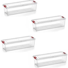 Mythriva Tr 456-4 4lü Kilitli Kapaklı Yiyecek Erzak Saklama Kabı Seti - Buzdolabı Düzenleyici Organizeri 3,4lt