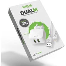 Mythriva Tr Universal Lightning Şarj Seti JO-DU01 Dualm 2in1 2,4 A, Beyaz