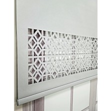 Mythriva Tr Stor Perde Desenli Lazer Kesim Kalın Kumaşlı ML104 100X200 Gri