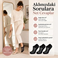 Çamaşır Kenti Kadın Siyah 6’lı  File Babet Çorap Düşük Kesim Ince Esnek Nefes Alan Ekonomik Çorap Seti
