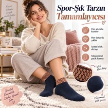 Çamaşır Kenti Kadın Simli 6'lı Bilek Patik Çorap | Dikişsiz Havlu Yapı, Yumuşak Konforlu Günlük Çorap
