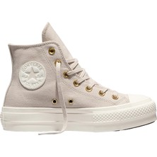 CA18386C Converse Chuck Taylor All Star Lıft Sıde Zıp Kadın Spor Ayakkabı Krem