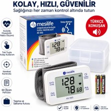 Medikaltec Bilekten Tansiyon Aleti Türkçe Konuşan Dijital Tansiyon Ölçer 60 Hafızalı Taşıma Kutulu Pilli