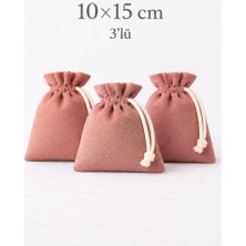 Alaseren 10X15 cm Kadife Dokulu Büzgülü Kese 3’lü – Lavanta, Takı ve Nikah Hediyelik Çok Amaçlı Bez Poşet