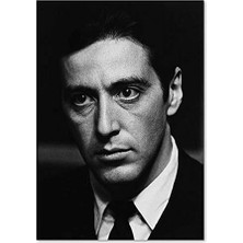 Cakatablo Ahşap Tablo The Godfather Al Pacino Siyah Beyaz