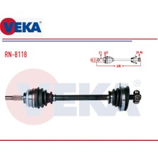 Komple Aks Sol Clio 2 Kangoo 1 Symbol 1-2 Twingo 1  Abs'li 44 Diş 602MM. 391014440R Veka RN-8118