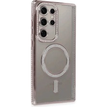 Zenviaa Mey Ithalat® Samsung Galaxy S24 Ultra Kılıf Joke Simli Magneticsafe Kılıf - Pembe Znv2