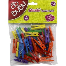 Odea Bu-Bu Mandal 3cm 40'li Renkli