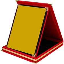 Hediyenvar Kadife Albüm Plaket Metal Üzerine Fotoğraf Baskılı Kırmızı Yıldönümü Mezuniyet Hediyesi