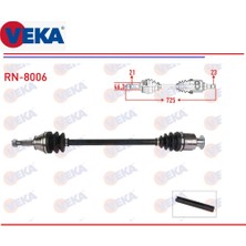 Veka Komple Aks Sağ Renault 9 R9 L42 1,4 1985-2000 727,3 Mm. 7701349660 RN-8006