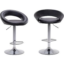 Odea Bar Taburesi: Modern, Füme, Suni Deri, Yuvarlak, Krom, Basit, 64 cm