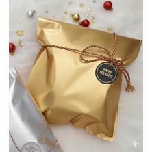 Poros Store Hediye Paketi 1 Adet 40X60 Büyük Boy Gold Hazır Yapışkanlı Hediye Poşeti (Kazak,sweatshirt Uygun)