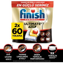 Finish Ultimate Plus Limon Kapsül Tablet Bulaşık Makinesi Deterjanı 120 Adet Yoğun Temizlik