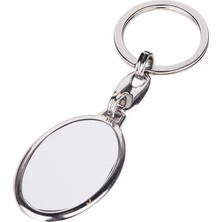 Hediyenvar Çift Anahtarlık 2'li Oval Metal Sevgililere Fotoğraflı Yıldönümü Seti