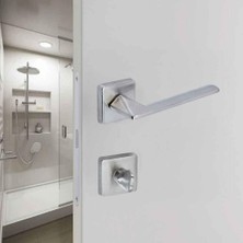 Elovias Sese Eliz Modeli Rozetli Wc Kapı Kolu Inox Renk (200-201R-02-53)