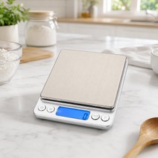 Odea Tr Dijital Mutfak Terazisi 3 Kg, 0.1 gr Hassas Tartım, Paslanmaz Çelik Yüzeyli, LCD Ekranlı, Dara Fonksiyonlu Hassas Gram Ölçer