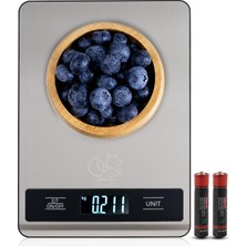 Odea Tr Dijital Mutfak Tartısı, 10KG/1G Hassasiyet, Paslanmaz Çelik, 6 Birim Dönüşümü (G/kg/lb/oz/ml/milk Ml), 2×aaa Pil Dahil