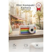Odea Tr Torima Life Dijital Kamera Selfie Video Vlog Kamerası Mini Fotoğraf Makinesi CMR47 Beyaz