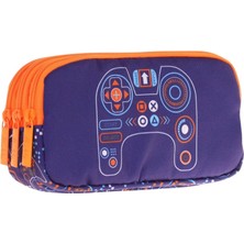 Odea Tr Kids Turuncu Lacivert, Oyun, Erkek Çocuk Üç Bölmeli Kalemlik/kalem Çantası - L8281