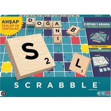 Odea Tr Scrabble Kutu Oyunu, Aileyle Birlikte Kelime Bulma Eğlencesi, Ahşap Harf Taşları ve Taş Tahtaları, Iki Oyun Seçeneği, Türkçe, JLJ64