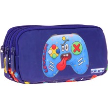 Odea Tr Kids Good Game Baskılı Lacivert - Kırmızı Erkek Çocuk Okul Kalemliği Kalem Çantası - L5391