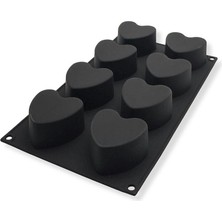 Cesil Kalp Silikon Pasta ve Kek Kalıbı 8li  175X300 mm