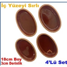 Odea Tr 4 Adet Kahvaltı Seti 12X18CM Güveç Fırın Kabı Yüksek Isı ve Ateşe Dayanıklı Toprak Güveç Kabı