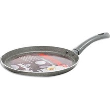 Odea Tr Granit Hamsi Tava Metal Kapak Çelik Sap 28X4CM Gri