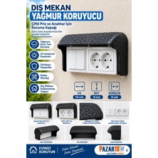Pazar 19 By Hitit Priz Anahtar Dış Mekan Yağmur Koruyucu