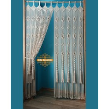EdaTasarim Makrome Perde Ahşap Boncuk Detaylı