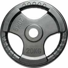Odea Tr Xample® 20 kg Olimpik Kauçuk Üçlü Kavrama Ağırlık Plakaları Dökme Demir Ez Bar Curl Halter Ağırlıkları Ev Spor Salonu Fitness