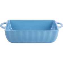 Odea Tr Catarına Seramik Dikdörtgen Mavi Fırın Kabı 27X16X6CM
