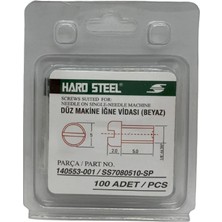 Hard Steel Düz Makine Iğne Vidası Beyaz / 140553 (SS-7080510-TP) 100ADET