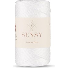 Odea Tr 3 mm - 250 gr Polyester Makrome Ipi 120 M Polyester Makrome Ip Supla Ip ve Çanta Ipliği (Beyaz)