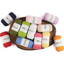 Odea Tr Hello Iplik 12'li (Punch, Amigurumi, Bluz, Bebek Yünü) 50 gr Cotton Ip