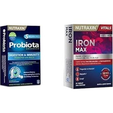 Odea Tr Nutraxin Probiota 60 Tablet Takviye Edici Gıda ve Nutraxin Iron Max 17 Mg 30 Tablet - Demir, C Vitamini, B6 Vitamini, Folik Asit, B12