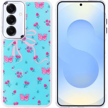 Noktaks Galaxy S25 Plus Uyumlu Kılıf Airbag Tasarımlı Desenli Hadra Kapak - Kelebek - T37714
