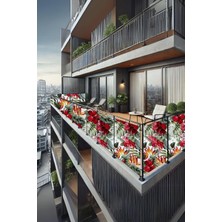 Odea Tr Nelazım 50CM x 2.5m Orkide Balkon Bahçe Çit Brandası Su Itici, Uv Koruyucu, Dekoratif Örtü, OXFORDBALKON010920M