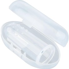 Odea Tr 1 Paket Kullanışlı Bebek Parmak Diş Fırçası Yumuşak Silikon Bebek Eğitim Diş Fırçası Saklama Kutulu Diş Fırçası Bebek Diş Temizleme Masajı Ağız Bakımı (Beyaz)