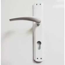 Odea Tr Çelik Altyapılı Beyaz Pvc Doğrama Yaylı Oda Kapısı Kolu Seti Süper Sağlam-Türk Malı-8 Yıl Garanti
