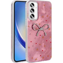 Noktaks Galaxy A55 Uyumlu Kılıf Kamera Korumalı Figürlü Ponti Kapak - Açık Pembe - T36573