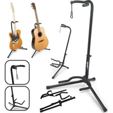 Odea Tr GS10 Üst Kalite Kilitli Enstrüman Saz Bağlama Klasik Akustik Elektro Bas Gitar Standı Ayaklığı Sehpası