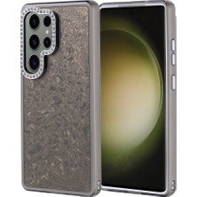 Noktaks Galaxy S25 Ultra Uyumlu Kılıf Taşlı Tasarımlı Koruyucu Kapi Kapak - Siyah - T36886