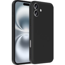 Noktaks iPhone 16 Uyumlu Kılıf Kamera Korumalı Tek Kart Hazneli Vitra Kapak - Siyah - T37025